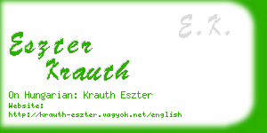 eszter krauth business card